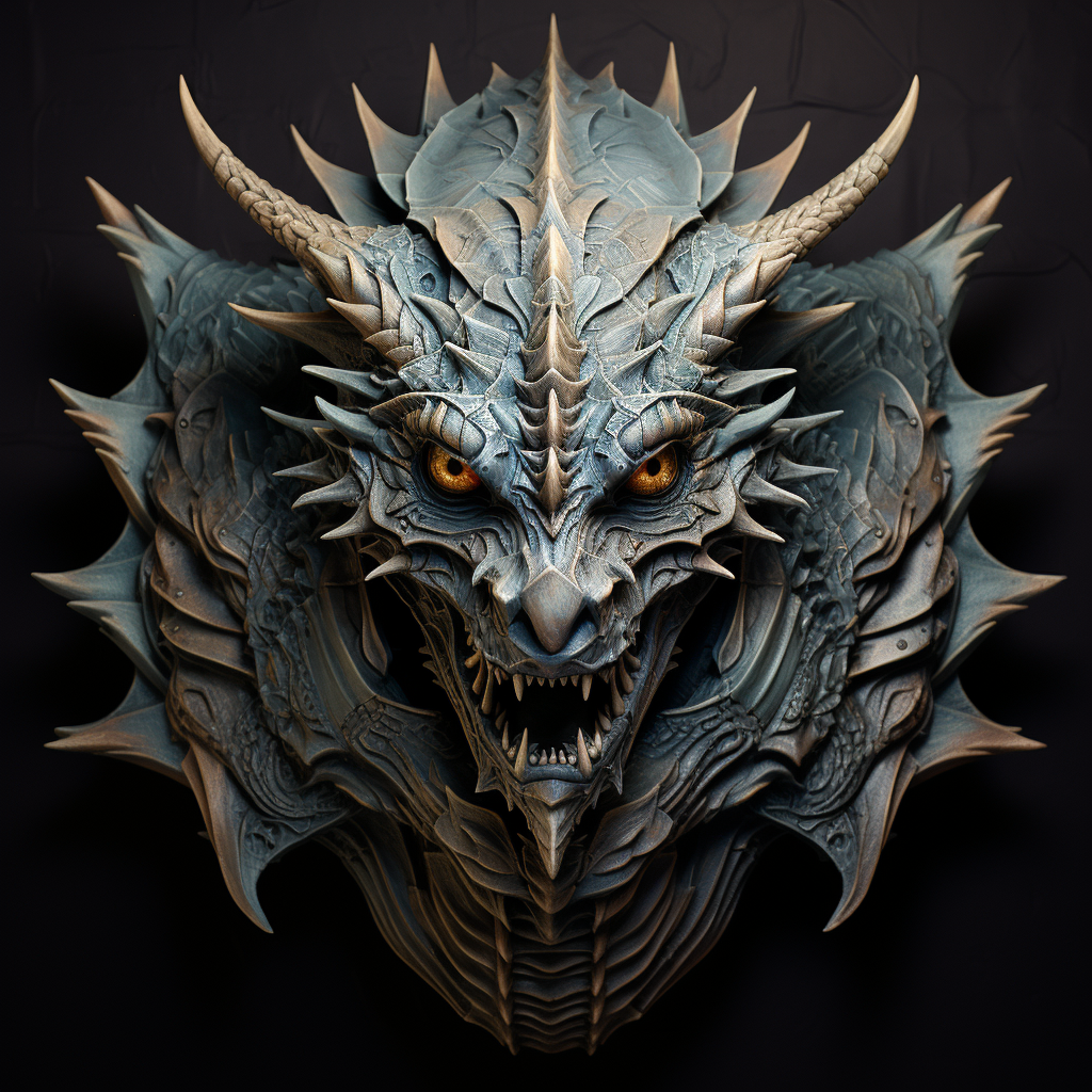 Dragon head facing camera