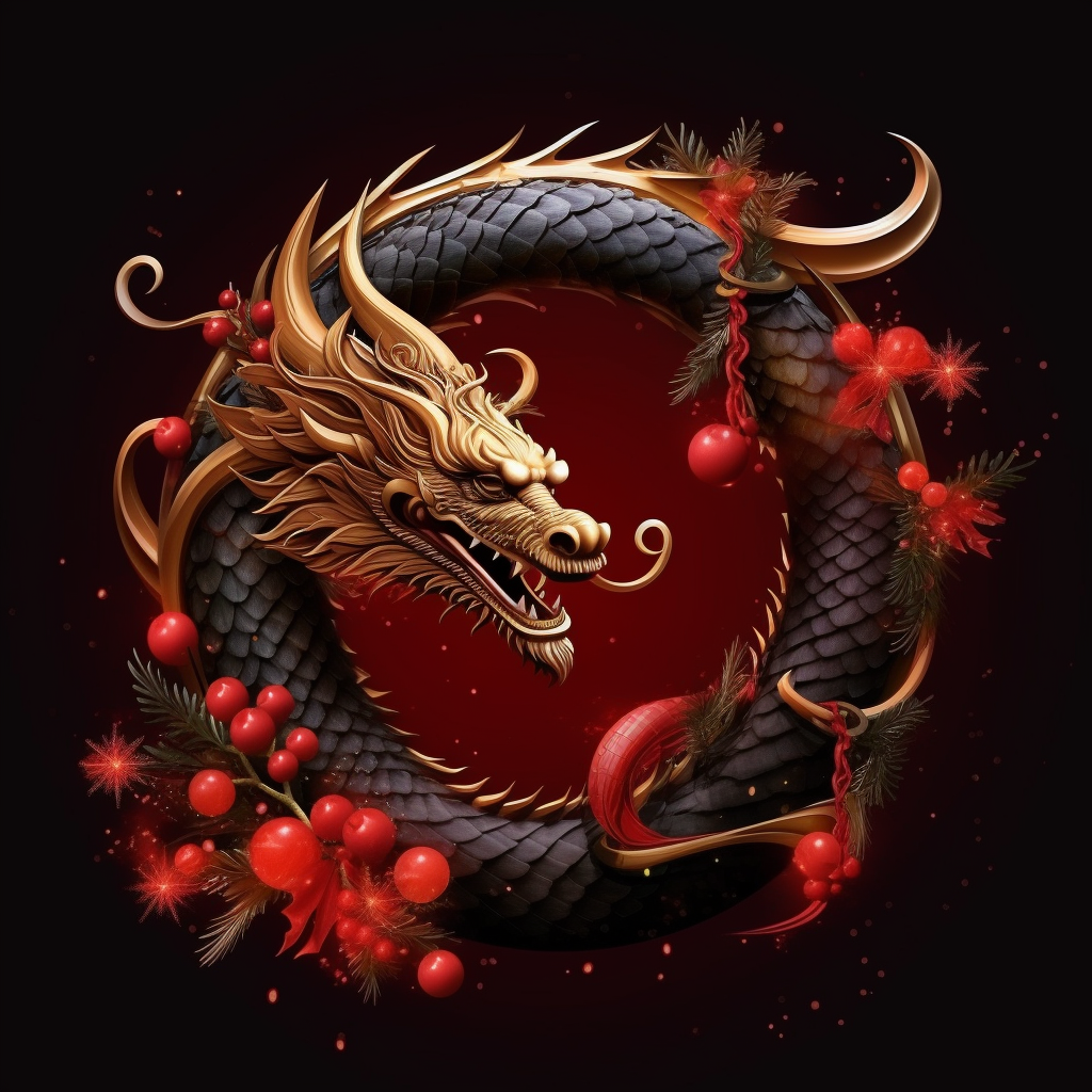 Dragon and Infinity Symbol New Year