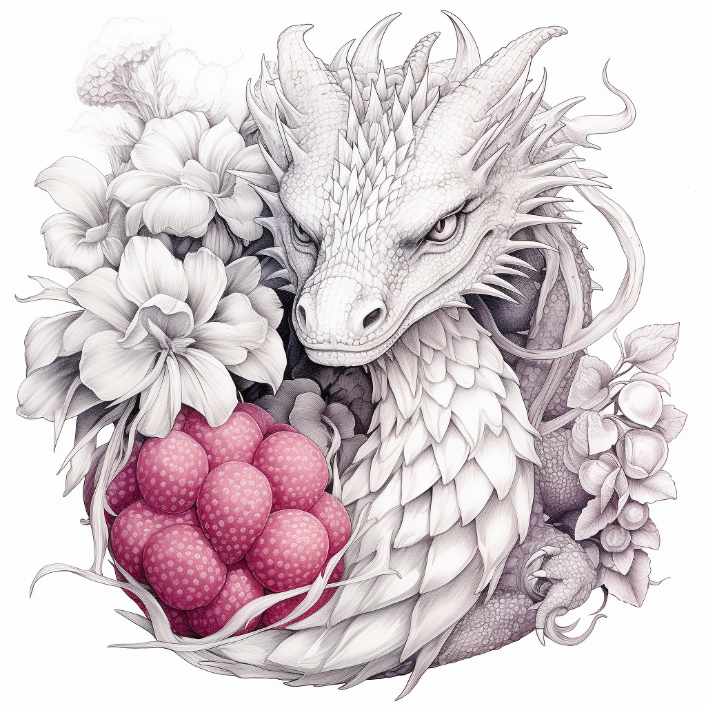 Eastern Dragon with Dragon Fruit Pattern