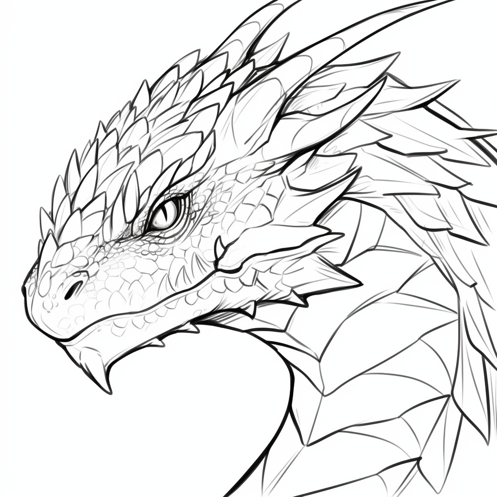 Dragon Sketch Line Art Animal