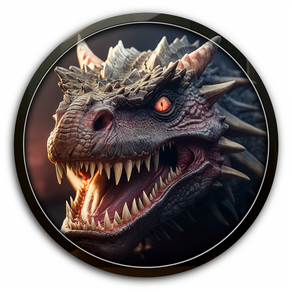 Dragon Stickers CSGO Style Realistic Photo Circle