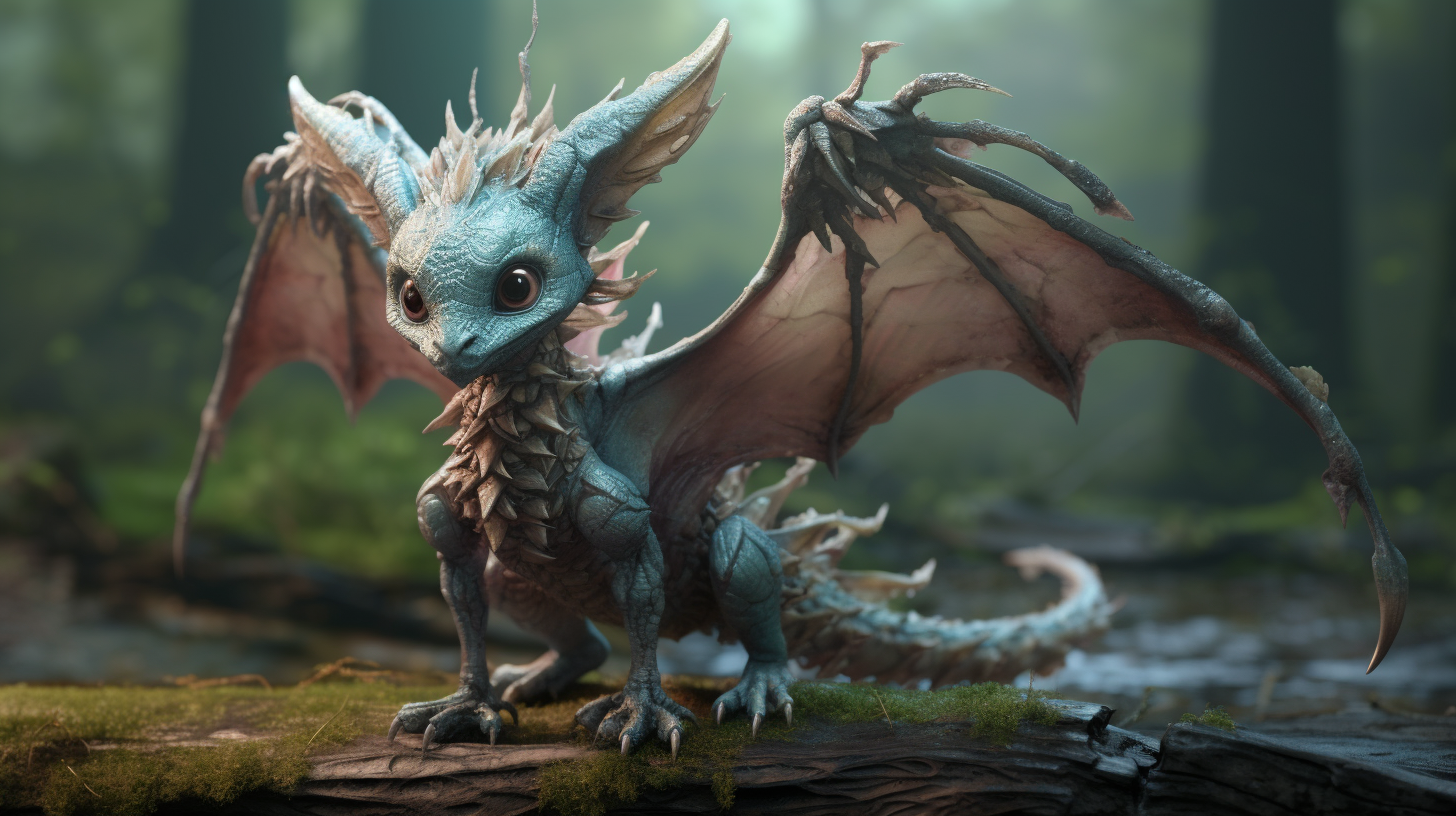 Dragon transformed into tiny harmless creature