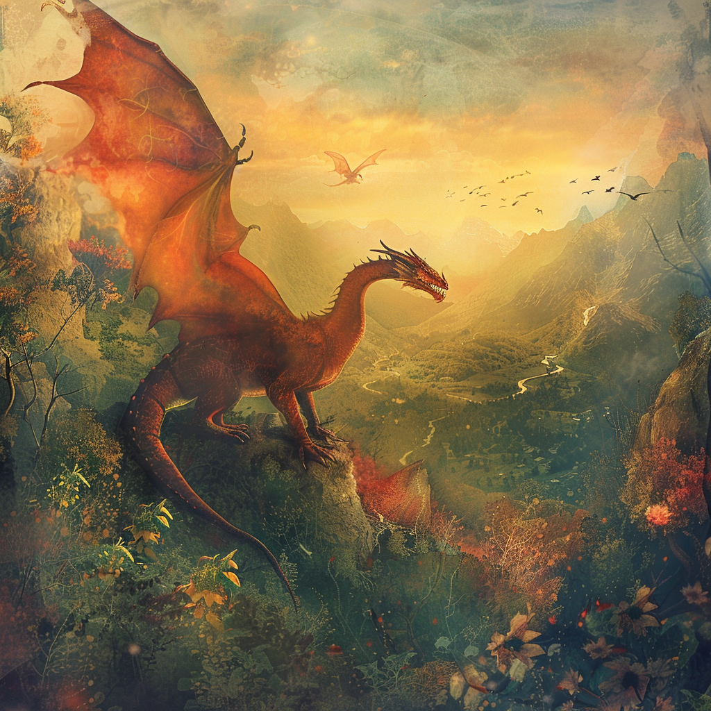 Dragon Attack Fantasy Illustration