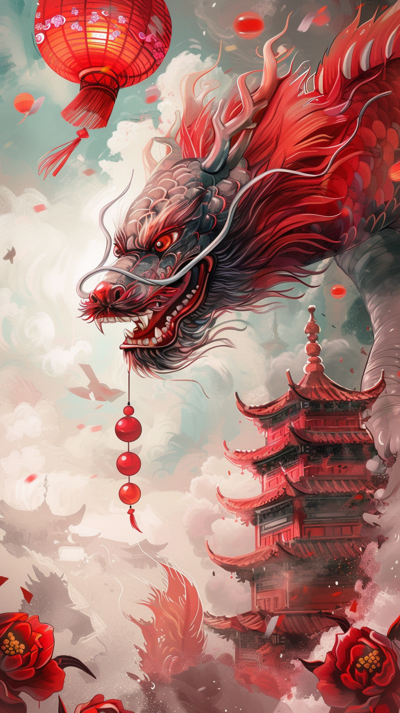 Dragon Chinese New Year Illustration