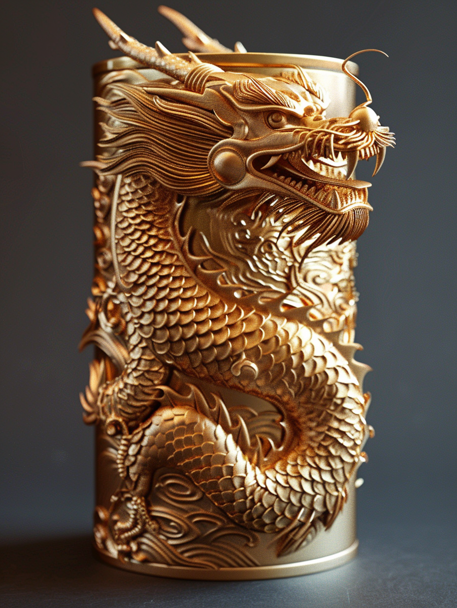 Dragon sculpture in can