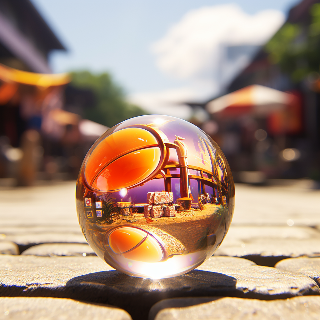 Dragonball in Bangkok photorealistic artwork