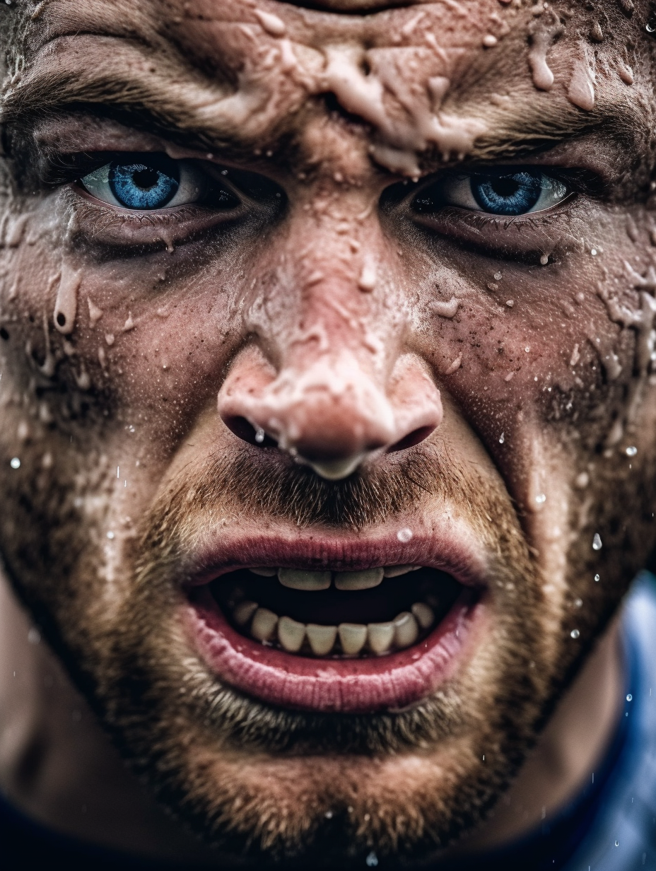 Stunning blue eyes closeup shot