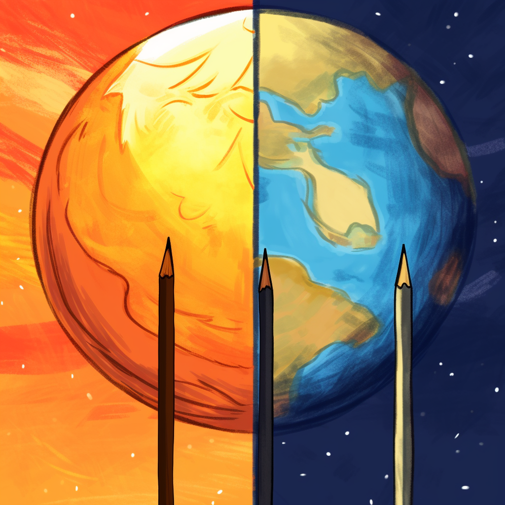 Illustration of Earth and Space