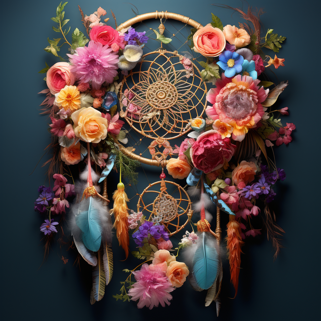 Beautiful Dream Catcher with Wildflowers