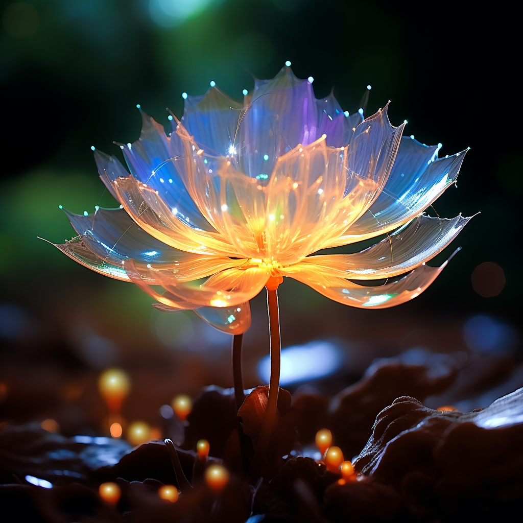 Transparent and colorful Dream Flower petals