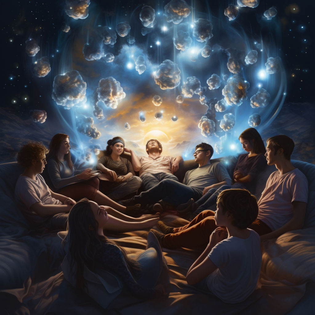 Group of people in a dream circle