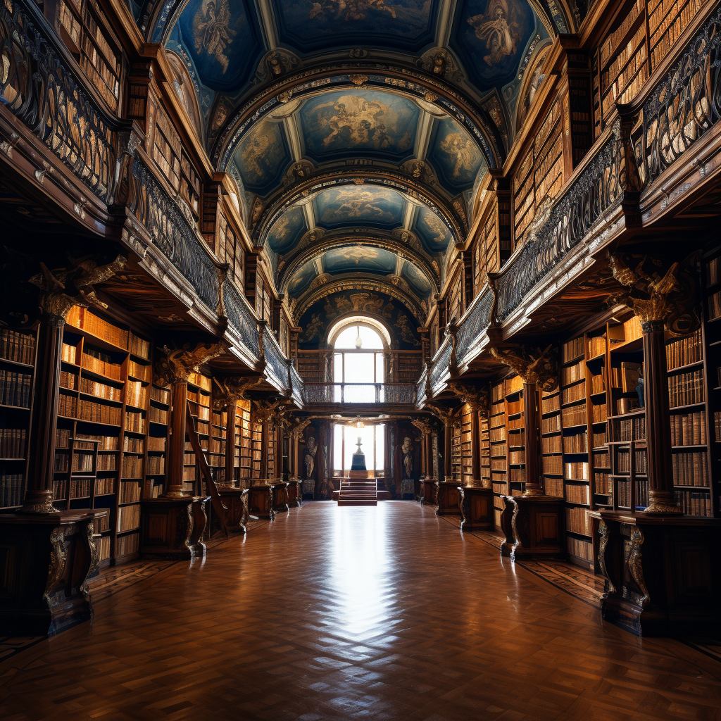 Dreamy 18th Century Library Interior