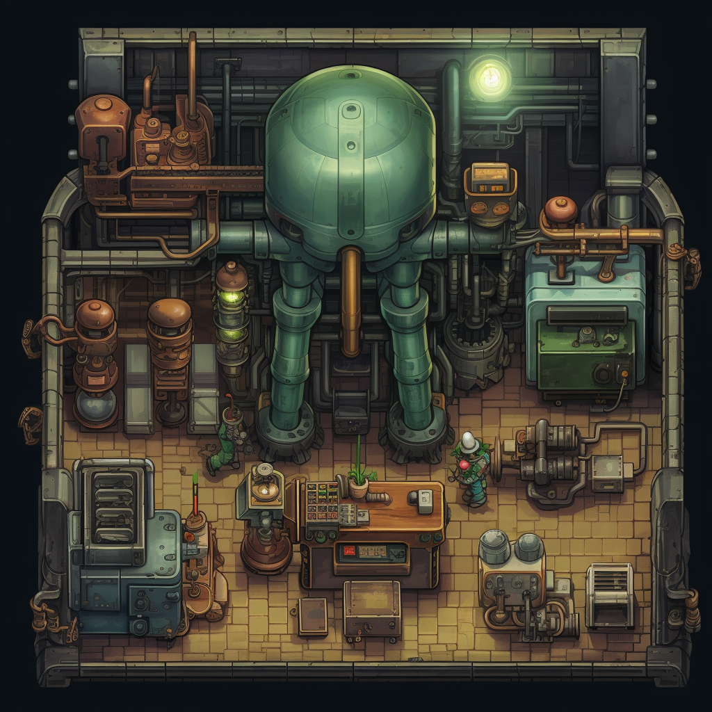 Pixel art drilling machine strategy game