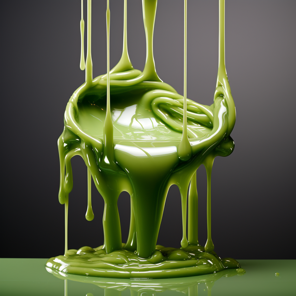 Green jam splash on white background