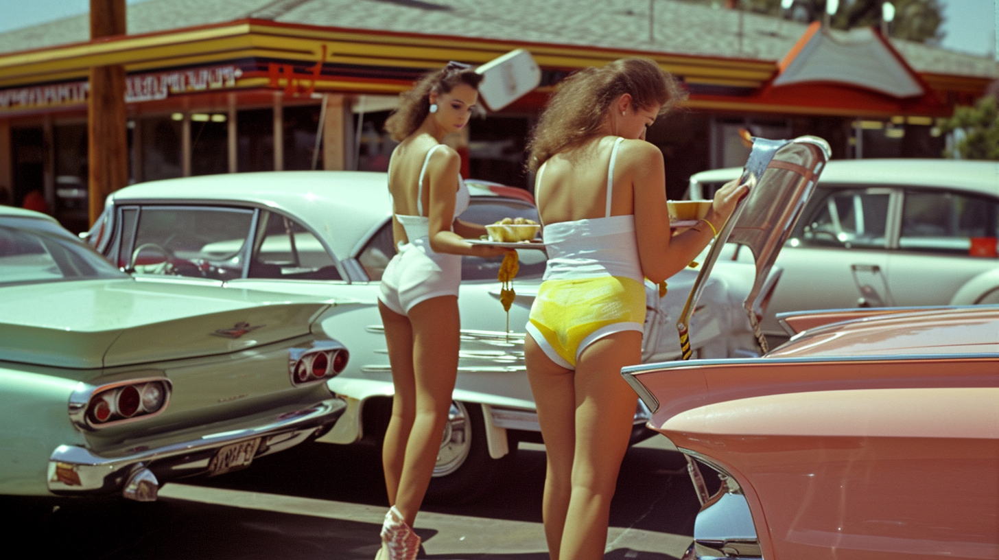 car hop waitresses in 1960s