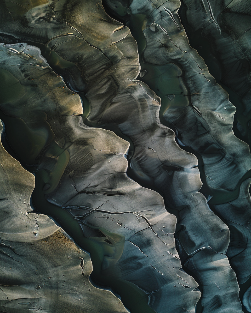 Moody Iceland Glacier Drone Shot