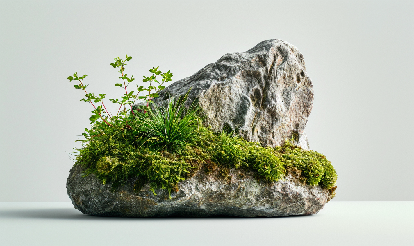 Drone Studio Photography Prop Rock Moss Grass