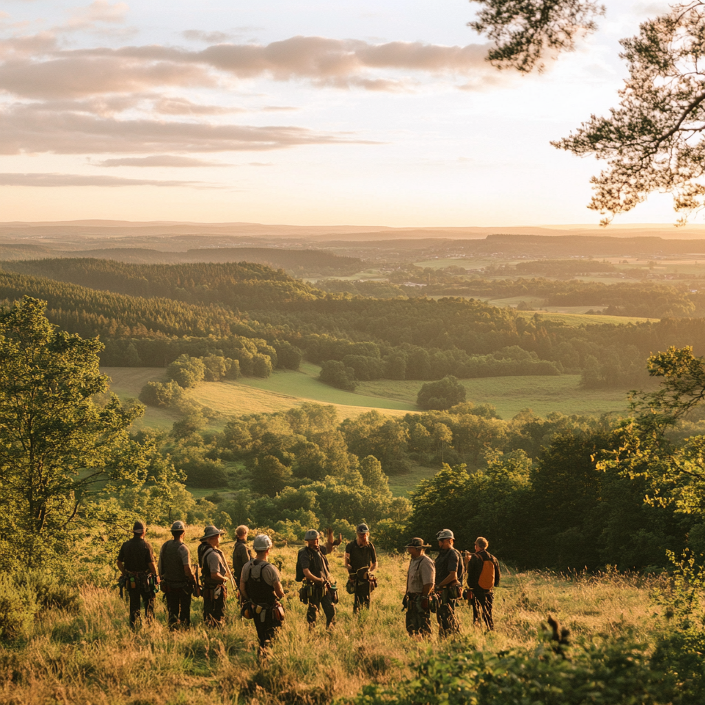 Dronninglund landscape with trailbuilders