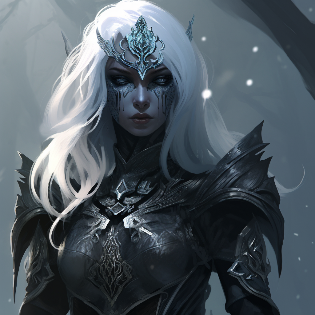 Drow Paladin HD Quality Obsidian Skin