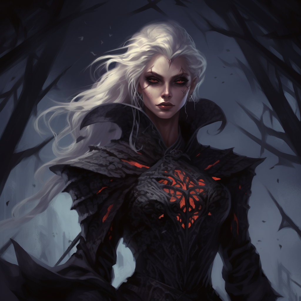 Drow Vampire in Dark Fantasy Art