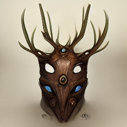 Handcrafted druid stag mask for rituals