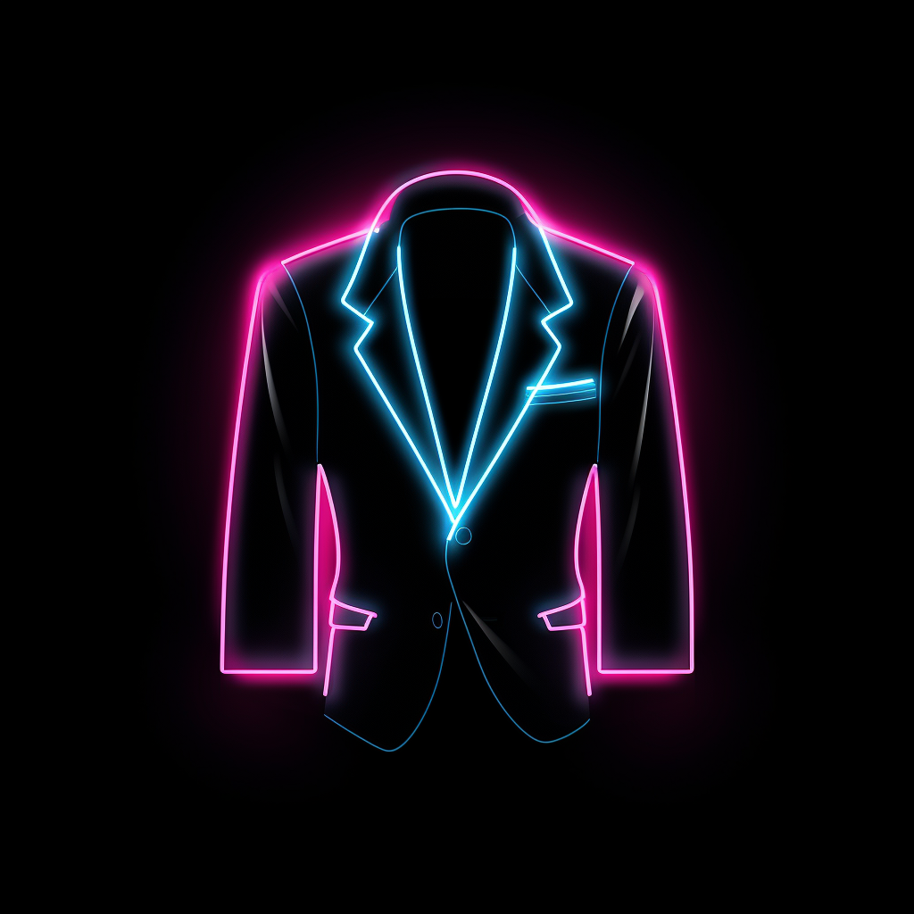 Black neon dry cleaning logo