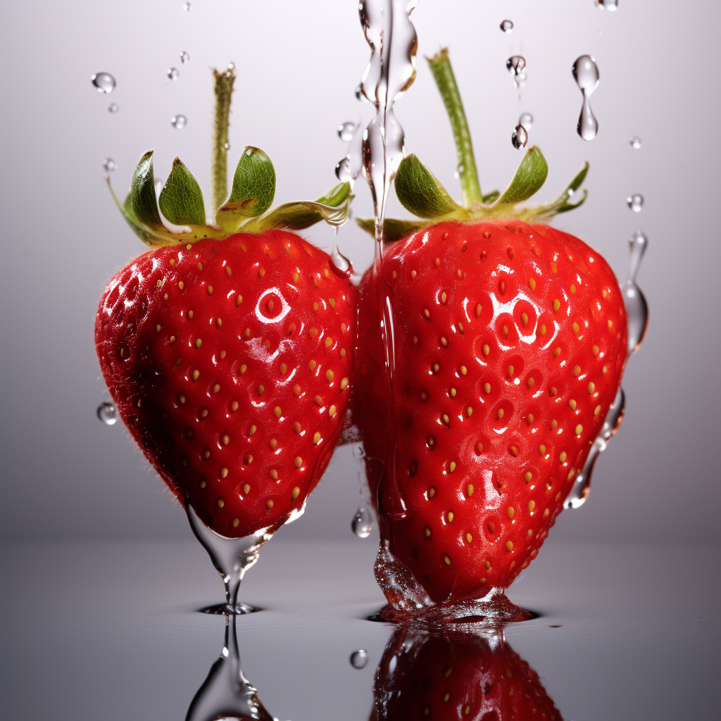 Dry and Wet Strawberry Picture