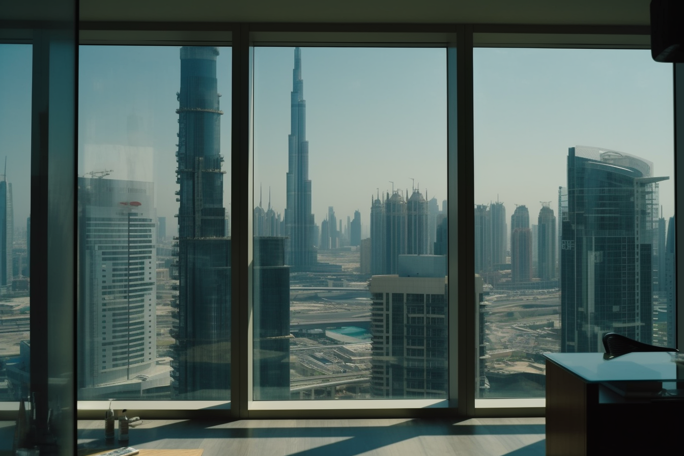 Beautiful Office View in Dubai