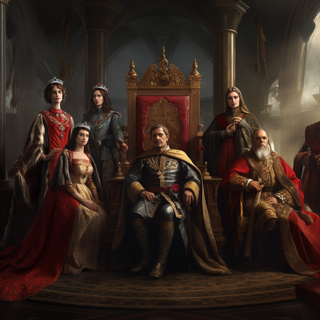 Duchesses on Thrones in House Colors