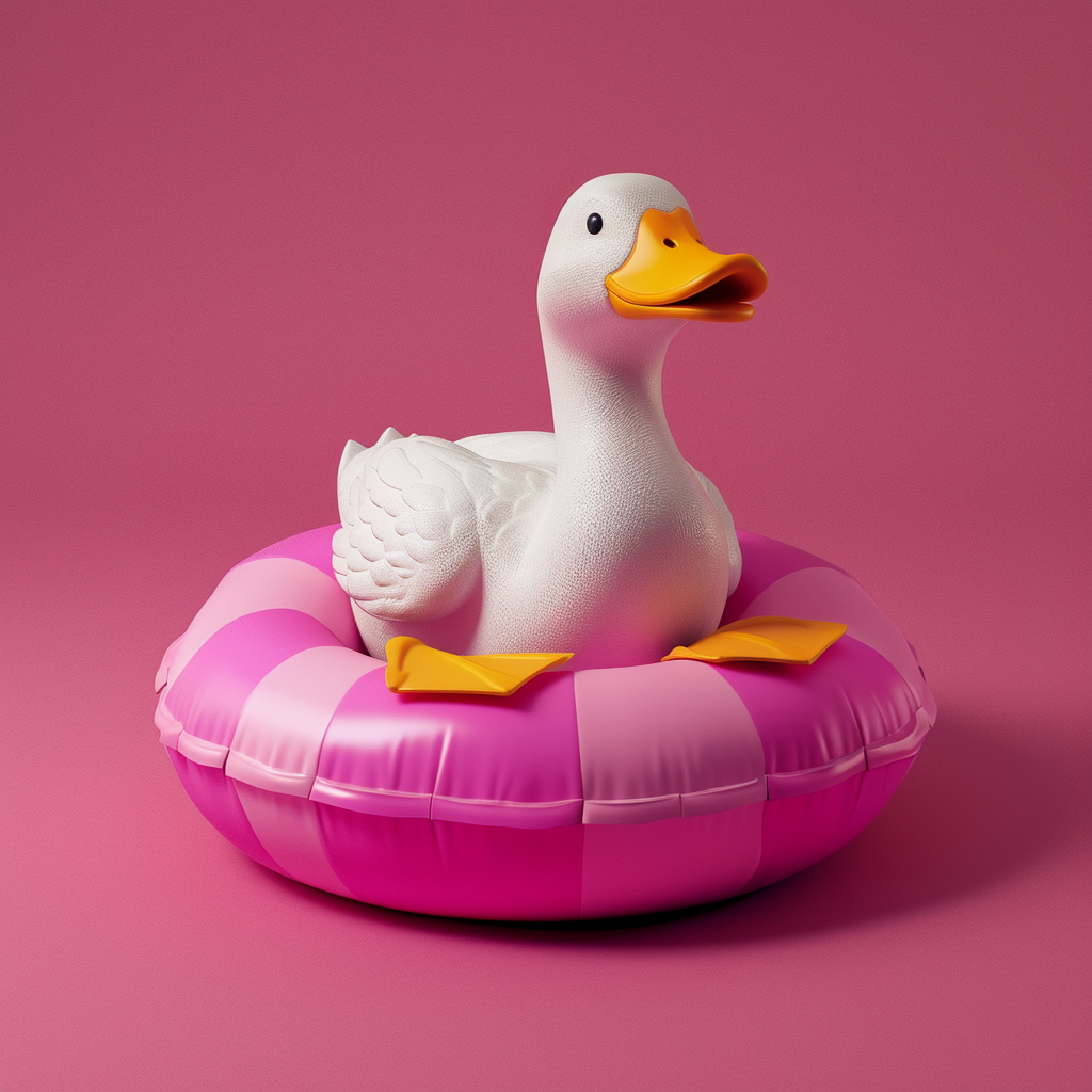 Duck in Pink Lifebuoy