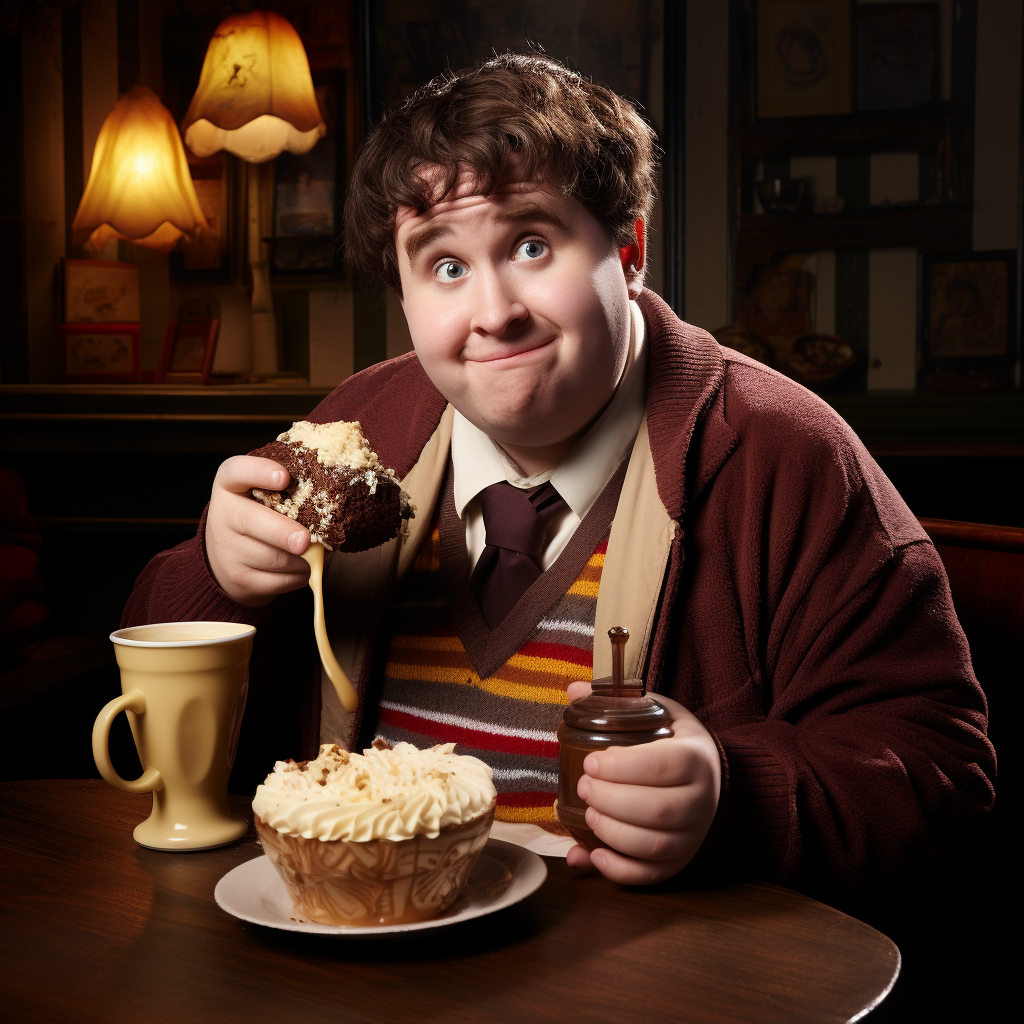 Dudley Dursley enjoying Swiss Chocolatte