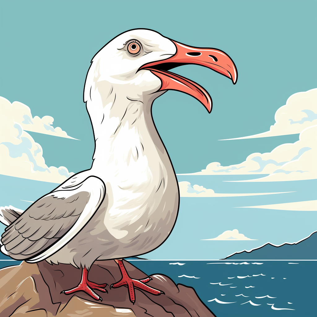 Simple dumb seagull vector