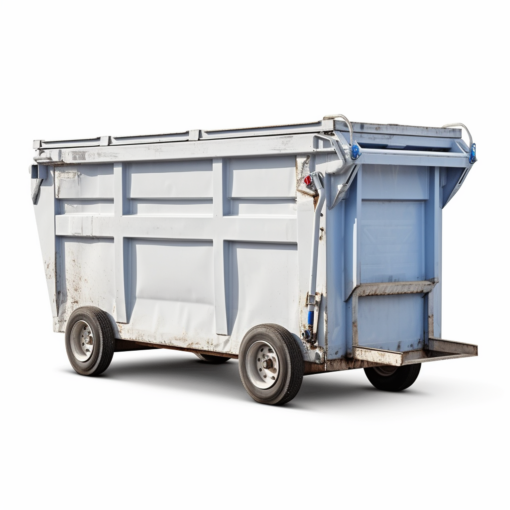 White background dumpster emoji