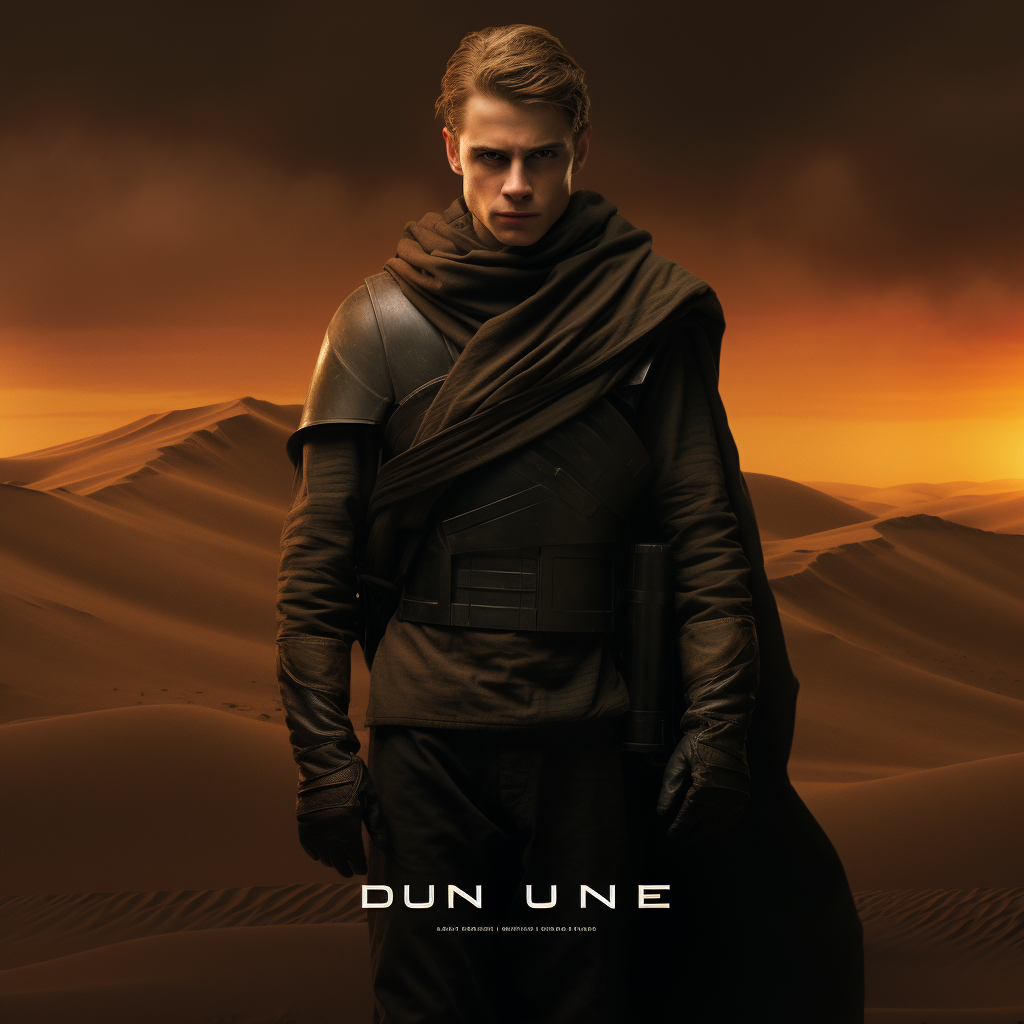 Dune Movie Poster with Hayden Christensen as Anakin Skywalker