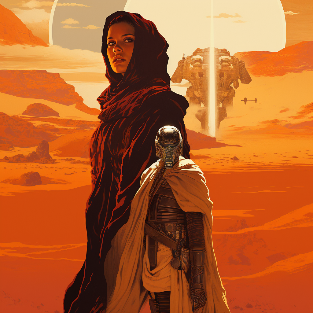 Fusion of Dune and Star Wars in Movie Poster