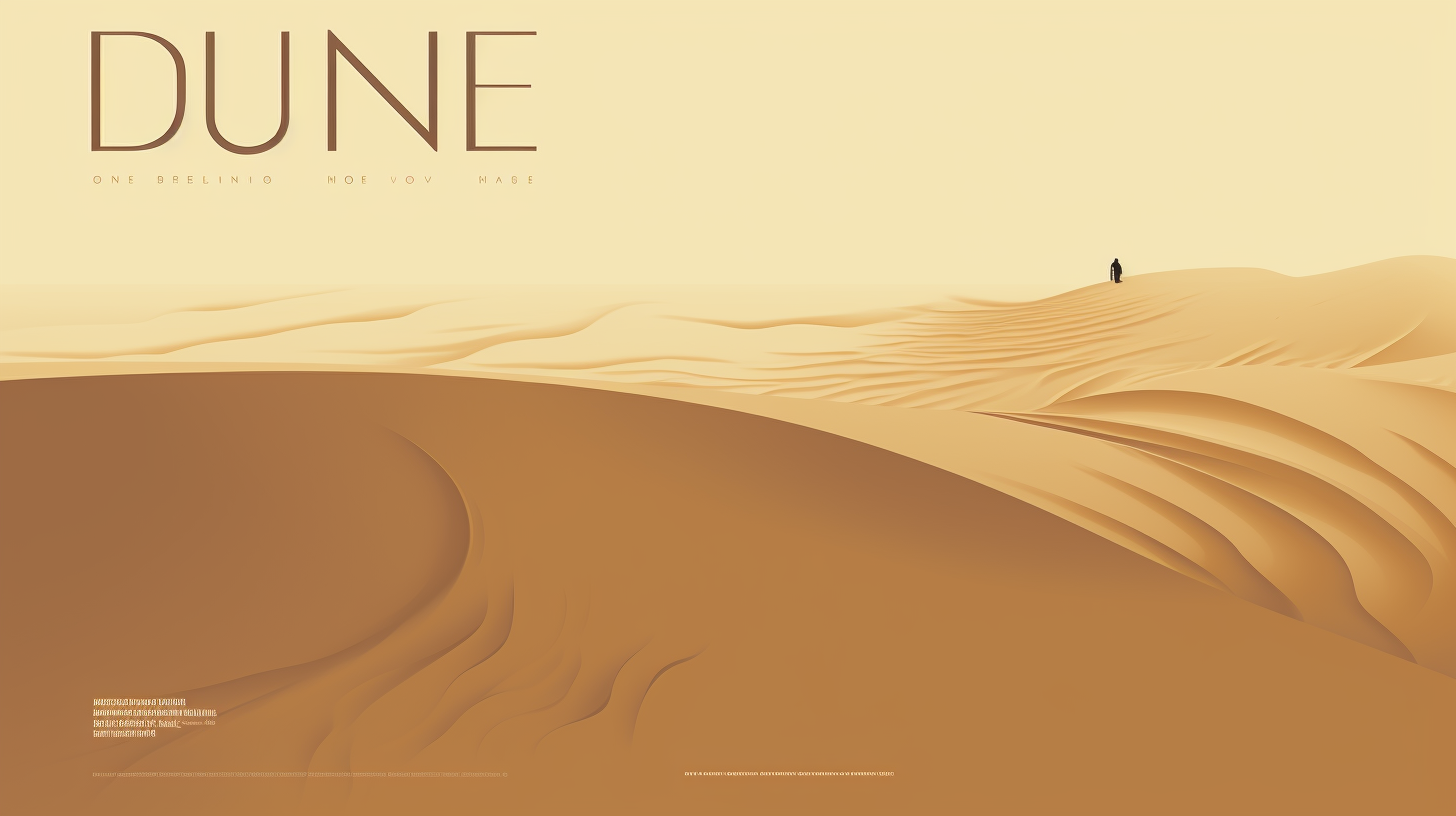 Flat design vector of Dune movie poster