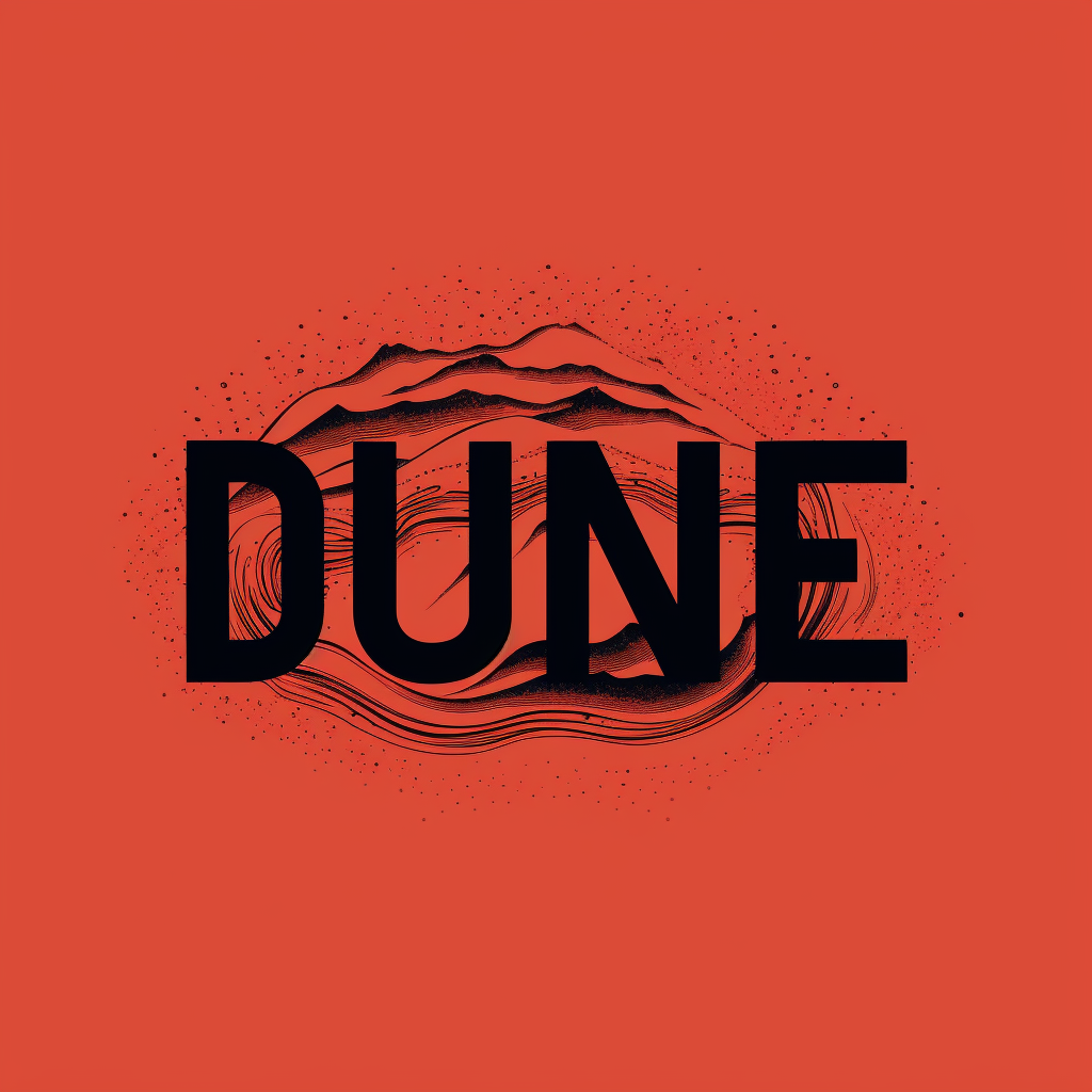 Rock-inspired typography for Dune music band