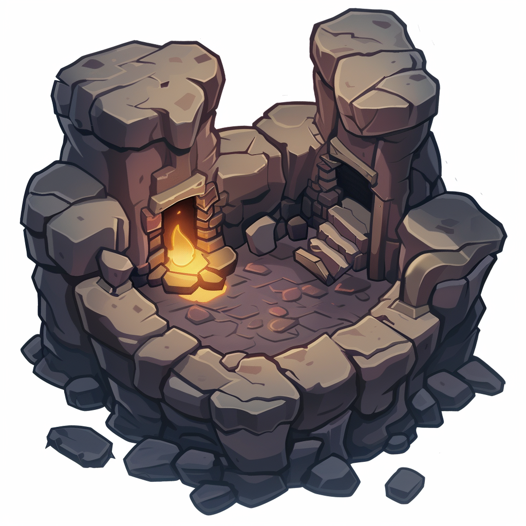 Dungeon mine icon symbol