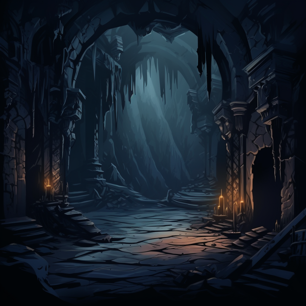 2D Cartoon Dungeon Background