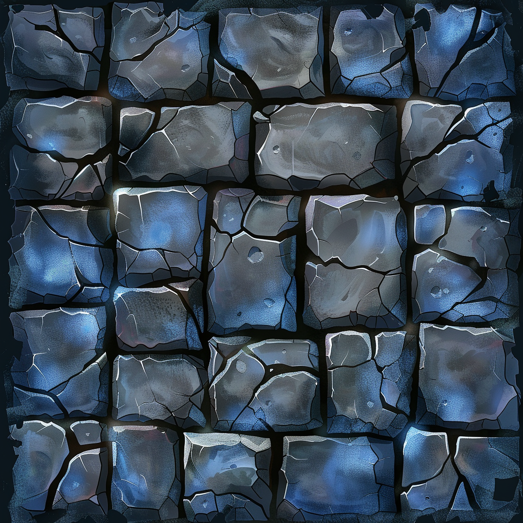 Dungeon stone texture cracked blue