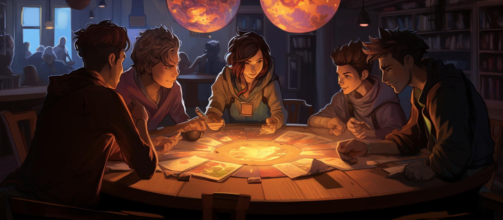 Group of friends playing Dungeons and Dragons