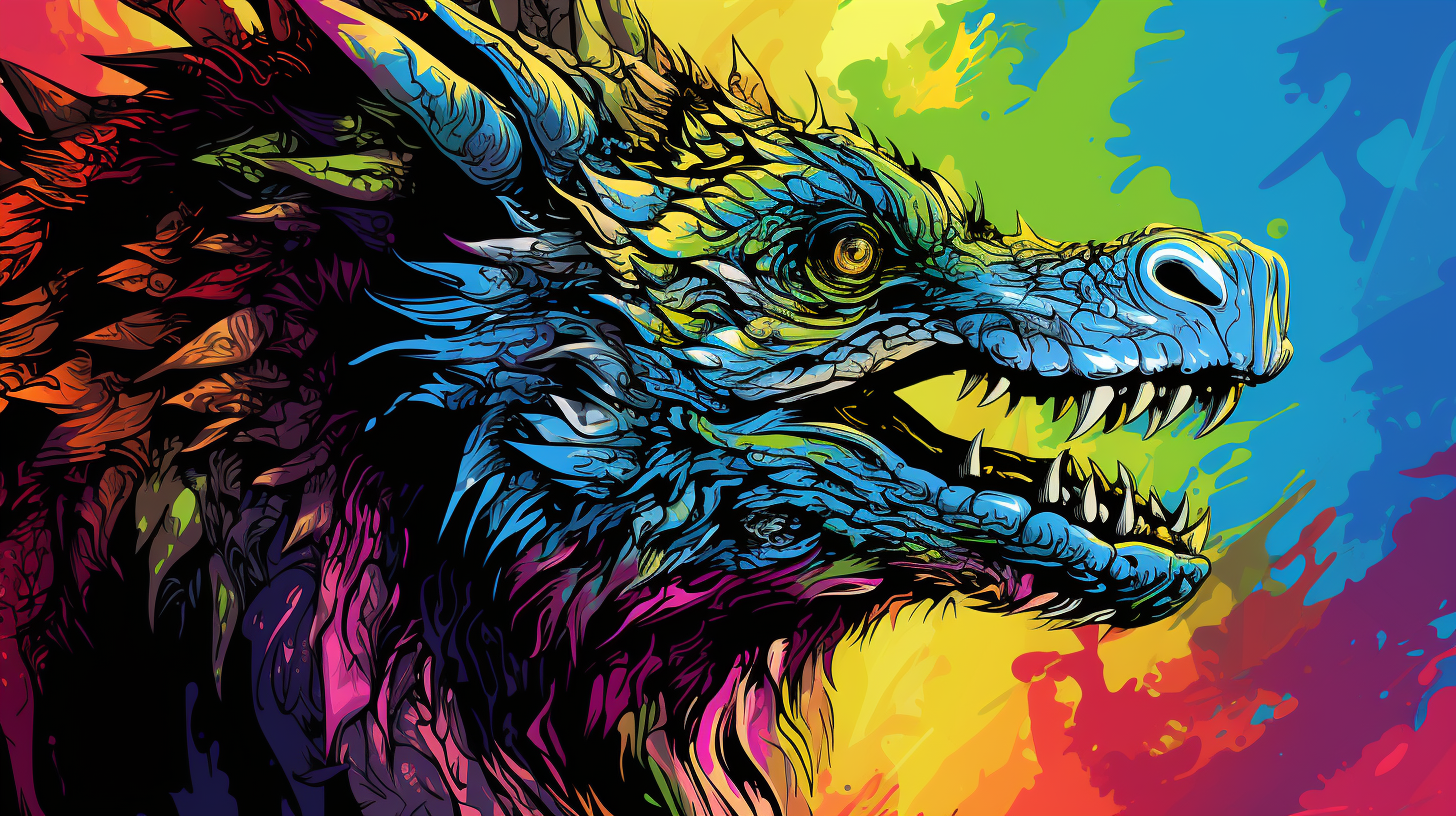 Colorful Andy Warhol-inspired Dungeons & Dragons fantasy art