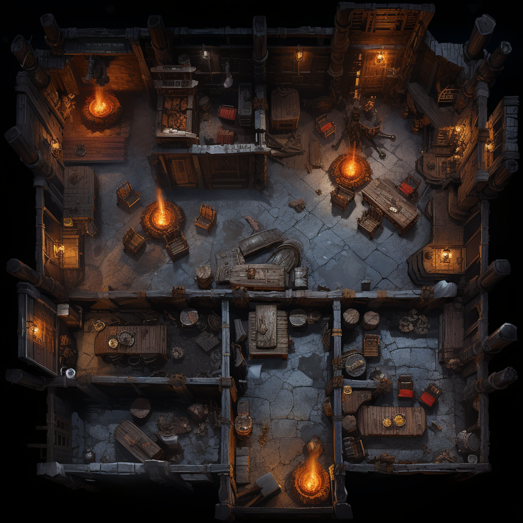 Blacksmith on Dungeons and Dragons Map