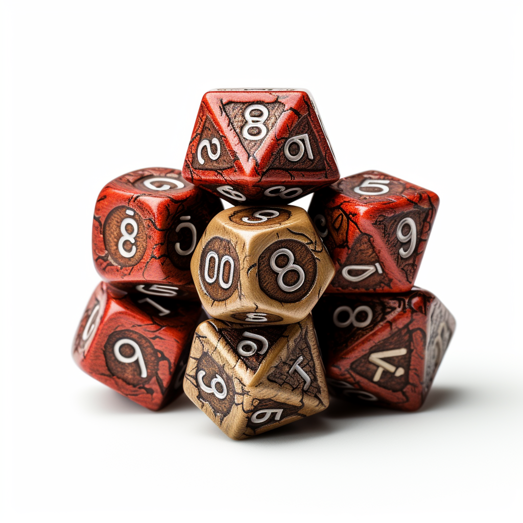 Dungeons and Dragons dice rolled a 20