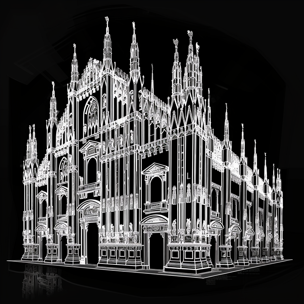 Milan Duomo White Lines Architecture