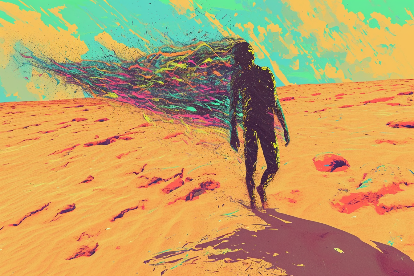 Dust being swept away by wind