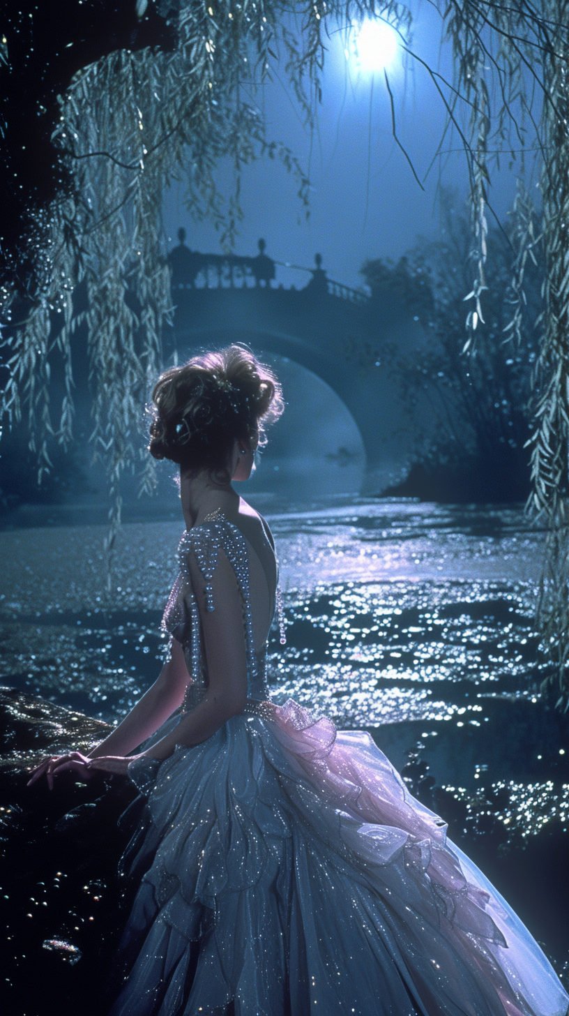 Beautiful 21-Year-Old Woman in Ballgown