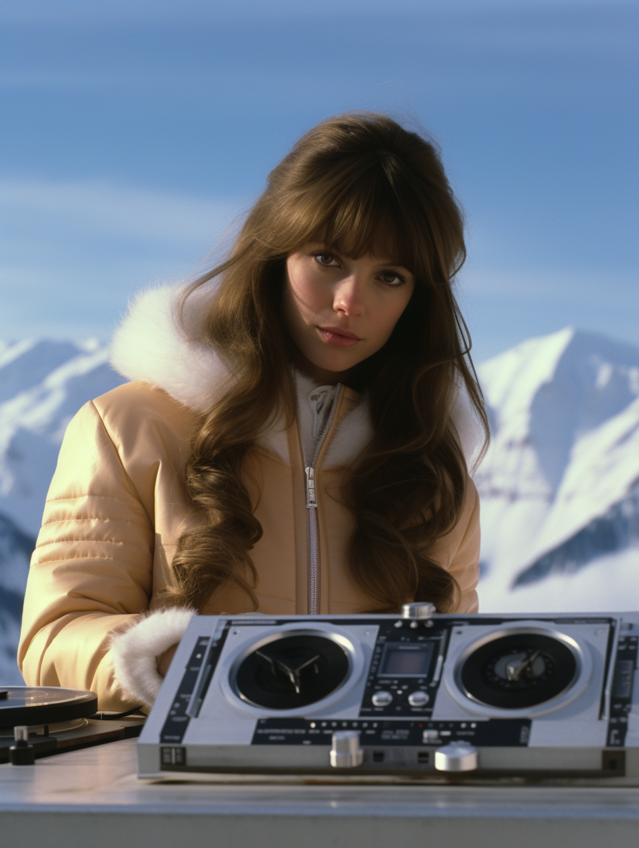 Female DJ on Mountain