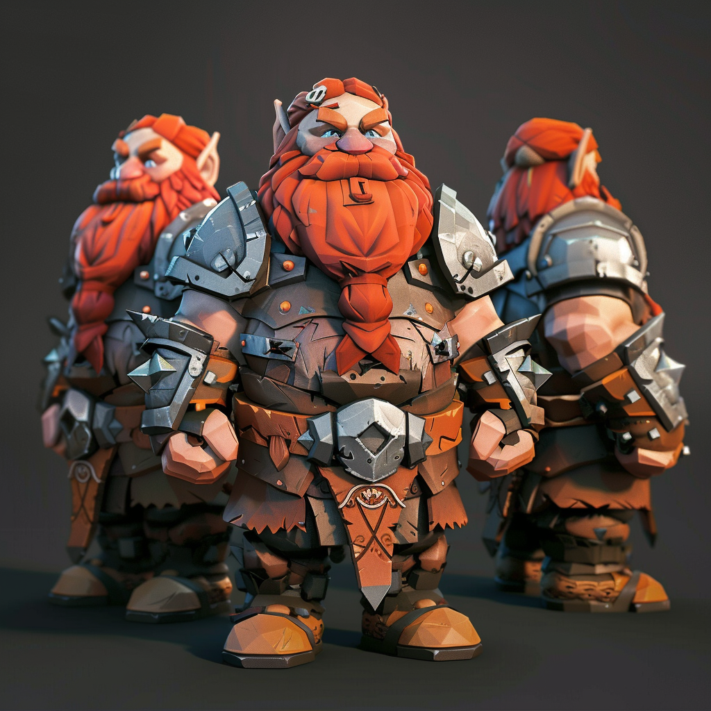 Dwarf Armor Set Unity Game