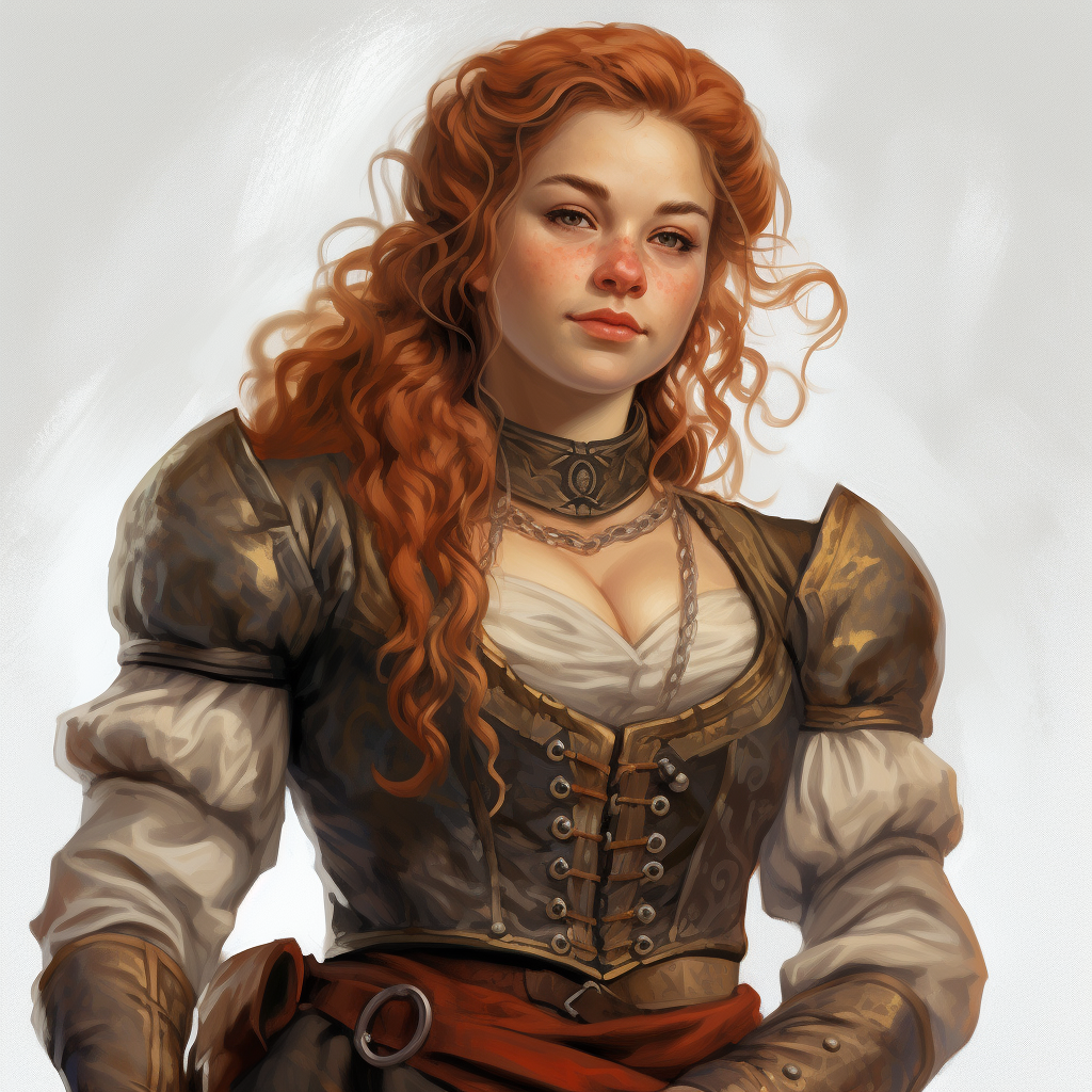 Full Body Portrait of a Female Dwarf